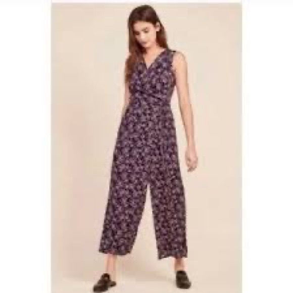 JACK BY BB Dakota Deep Blue Jumpsuit Floral Romper , Size 4 NWT - Picture 4 of 7
